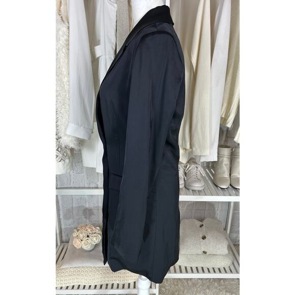 Abercrombie & Fitch Women's Size S Longline 2 Button Satin Blazer Jacket #0558 - Picture 4 of 13